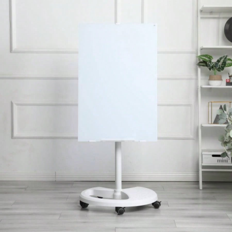 Removable Adjustable Height Tempered Glass Whiteboard, Magnetic Dry Erase Whiteboard, 36x 24, Home School Supplies or Home Office Decor Includes 2 Magnets 2 Markers 1 Eraser