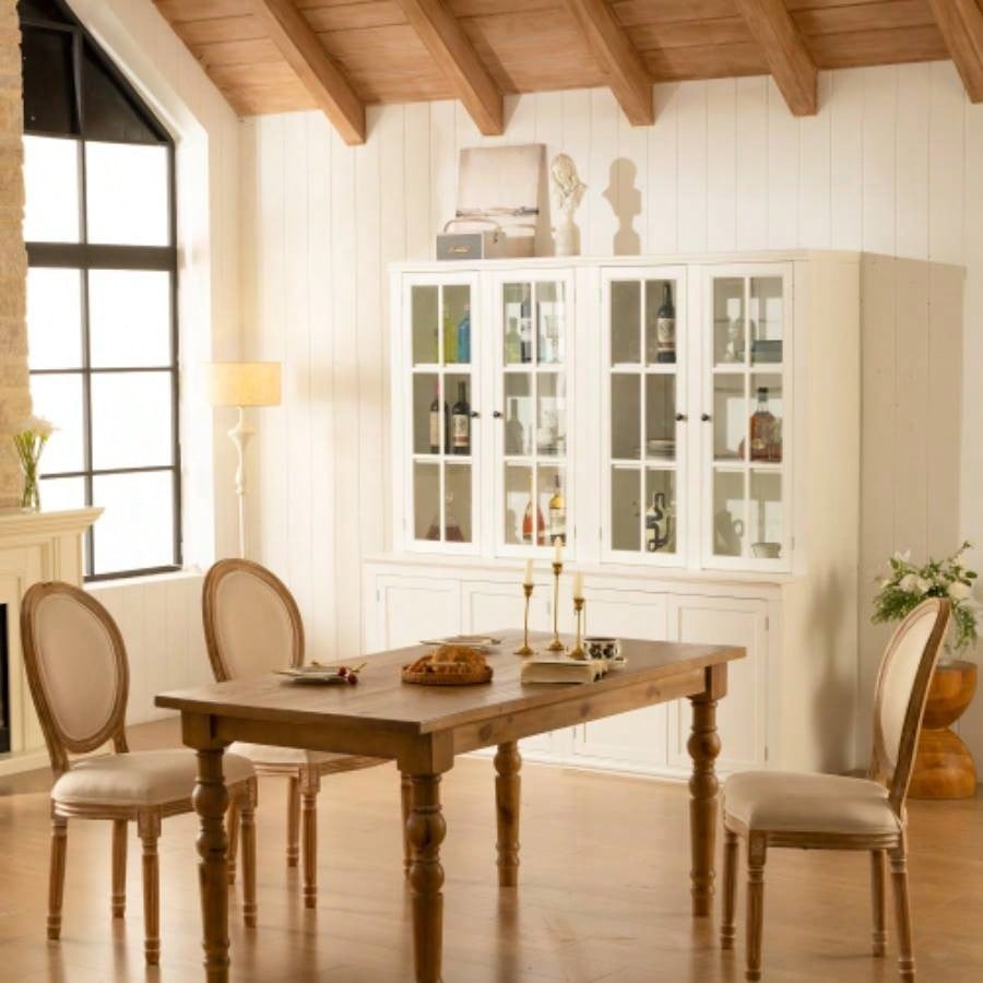 2x 75.25 Tall Sided Bookshelves, Set of Two 5 - Tier Sided Bookcase - White - Olny Sold with Paired Cabinets