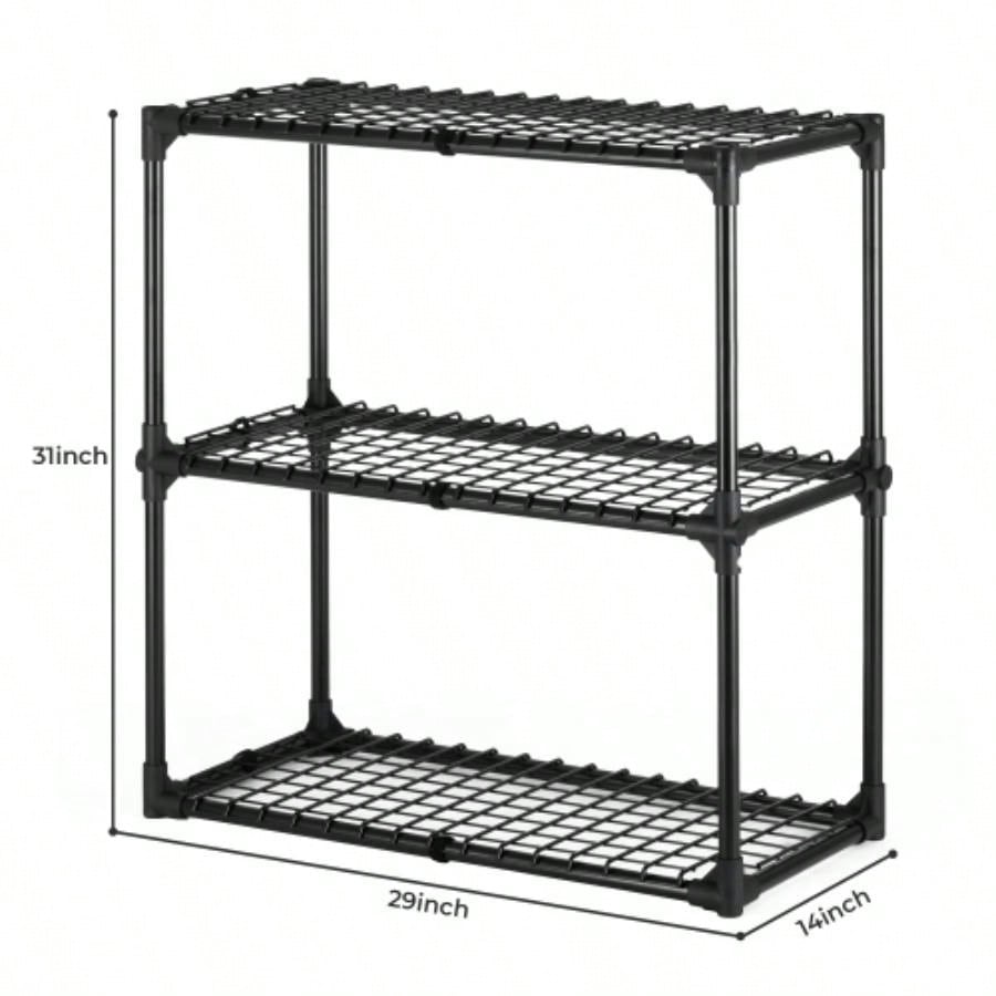 3 - SHELF WIRE RACK WITH COVER1PACK, Inclouding one cover
