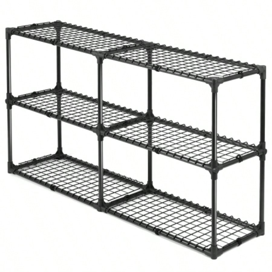 3 - SHELF WIRE RACK WITH COVER2PACK