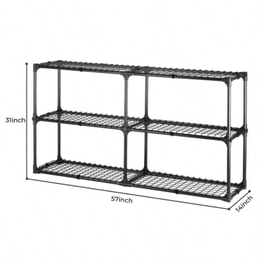 3 - SHELF WIRE RACK WITH COVER2PACK