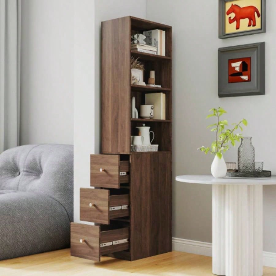 Tier multi - functional pull - out multi - tier storage Single - sided open shelf Kitchen, Living Room Narrow Spaces