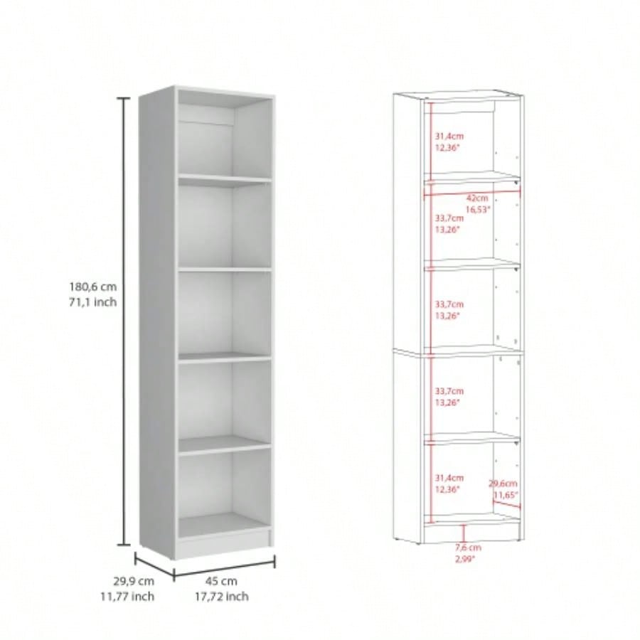 Tuin 3 Piece Living Room Set with 3 Bookcases, White