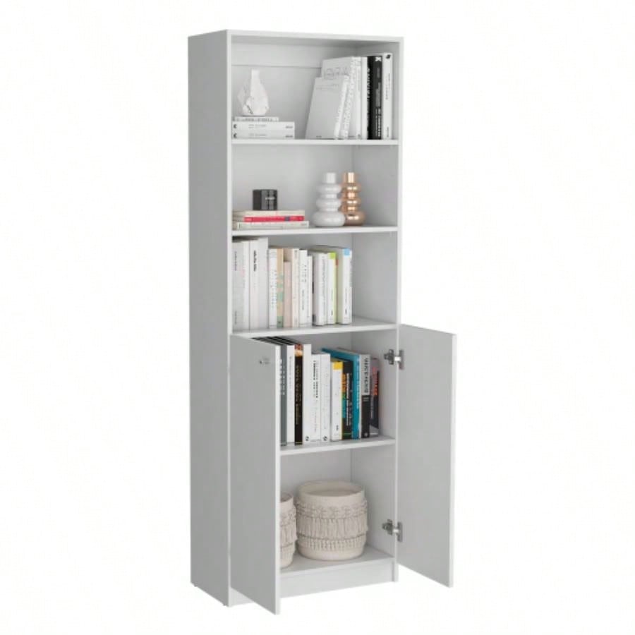 3 Piece Living Room Set with 3 Bookcases, White