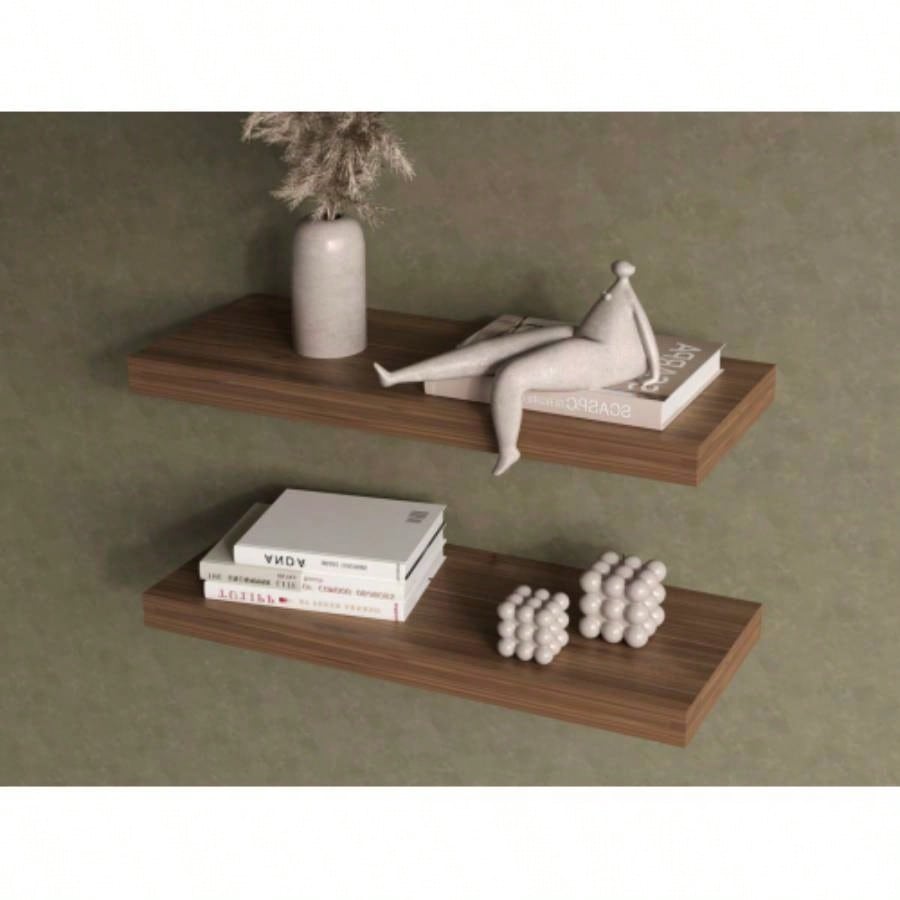 Floating Shelf, Living Room, Mahogany
