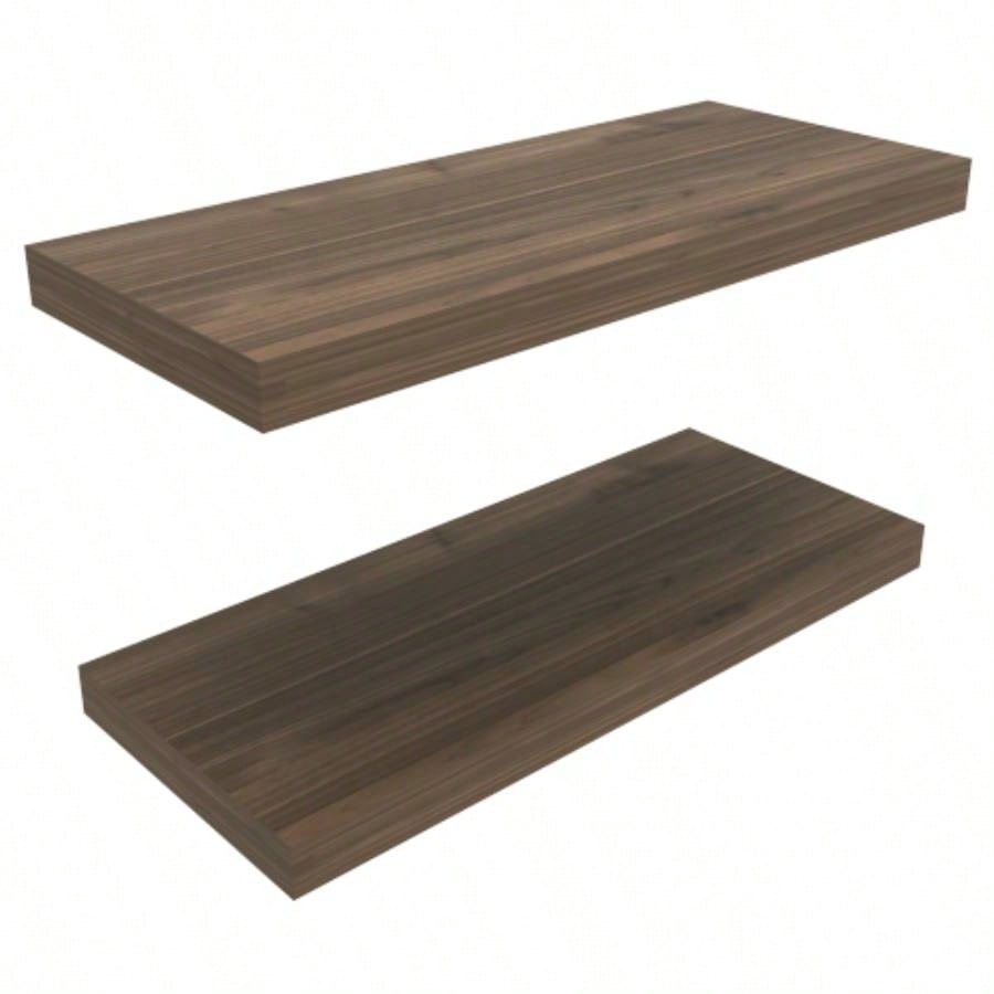 Floating Shelves 1.50 H, 2 Shelves, Mahogany