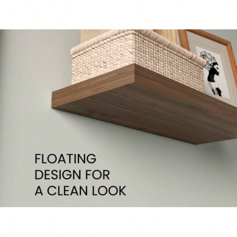 Floating Shelves 1.50 H, 2 Shelves, Mahogany