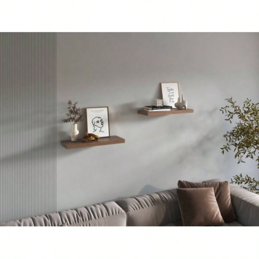 Floating Shelves 1.50 H, 2 Shelves, Mahogany