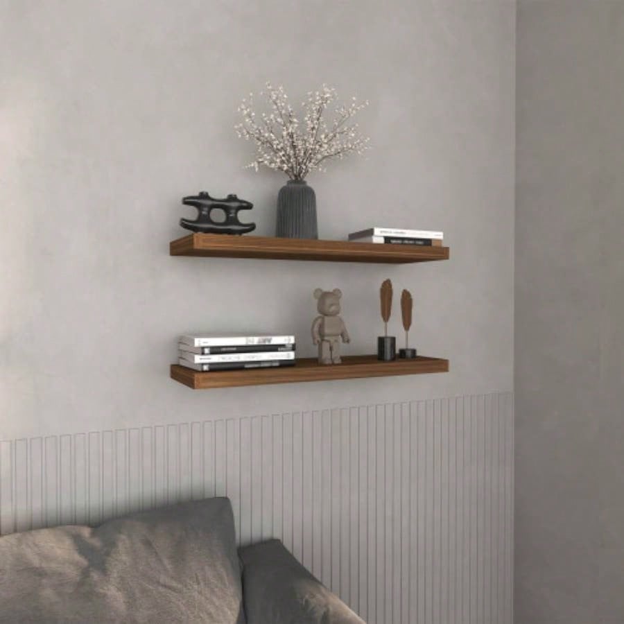 Floating Shelves 1.50 H, 2 Shelves, Mahogany