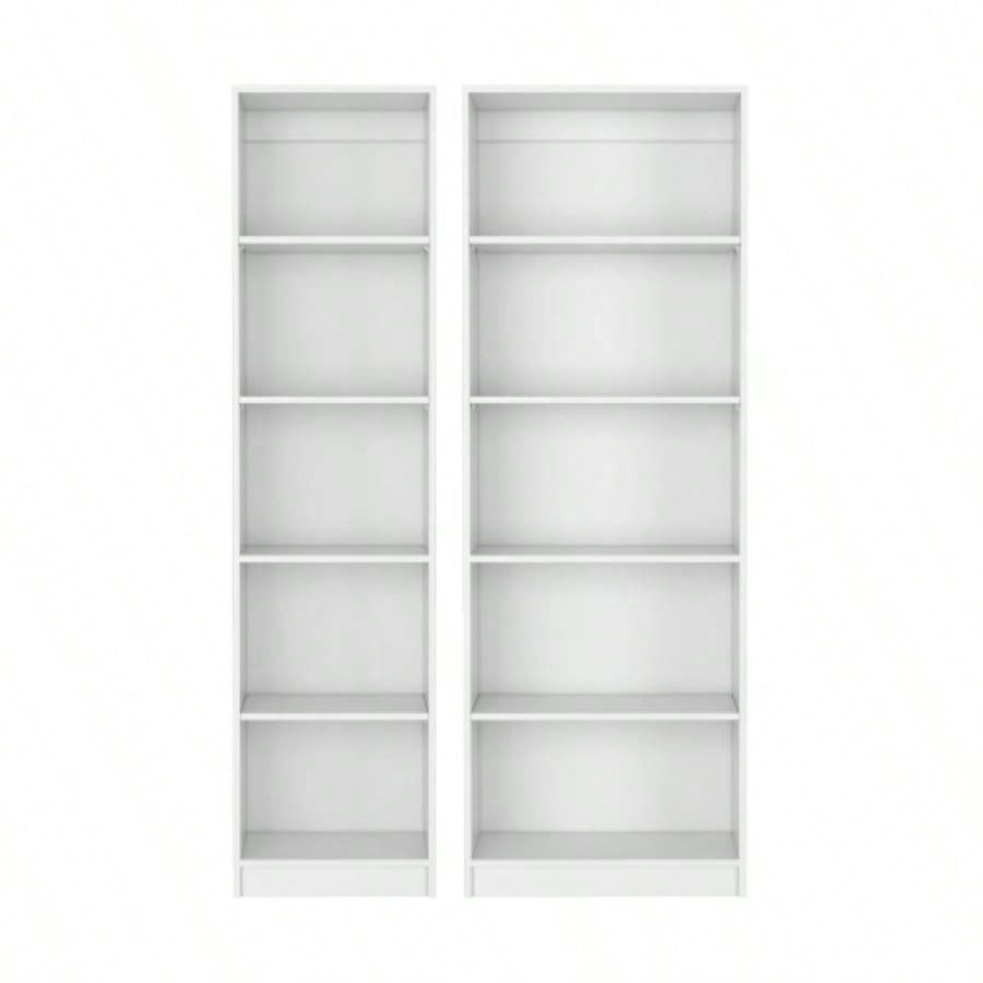 Idalia 2 Piece Living Room Set with 2 Bookcases, White