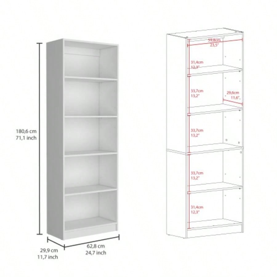 Idalia 2 Piece Living Room Set with 2 Bookcases, White