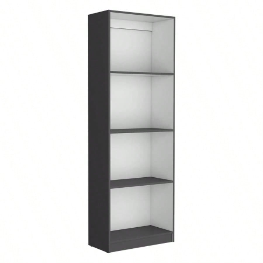 Bookcase Benzoni, Office, Matt Gray/ White