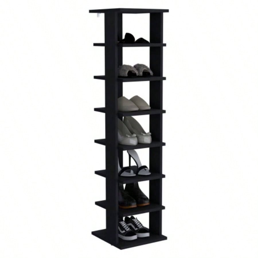 Shoe Rack, Black, Shelves