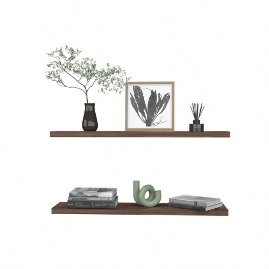 47 Wide Floating Shelves Set of 2, Shelves Wall Decor Bedroom, Bathroom Storage Shelves, Book Shelves Living Room