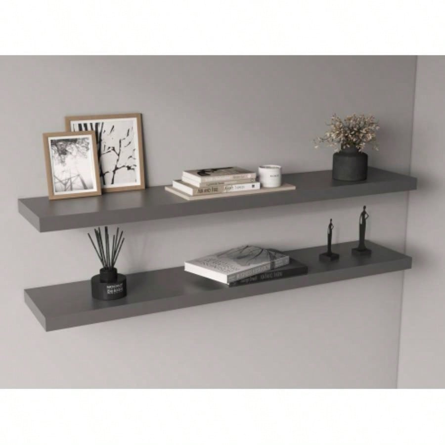 47 Wide Floating Shelves Set of 2, Shelves Wall Decor Bedroom, Bathroom Storage Shelves, Book Shelves Living Room