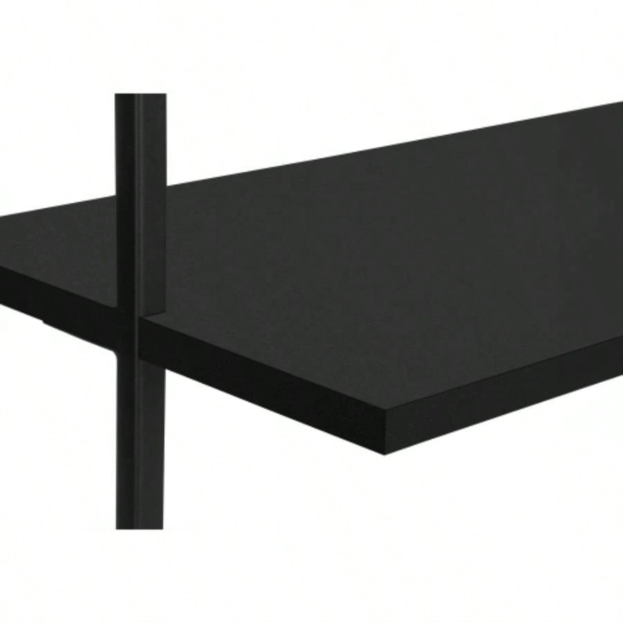 Bookshelf, Bookcase, Etagere, Ladder, 5 Tier, 72h, Office, Bedroom, Black Laminate, Black Metal, Contemporary, Modern