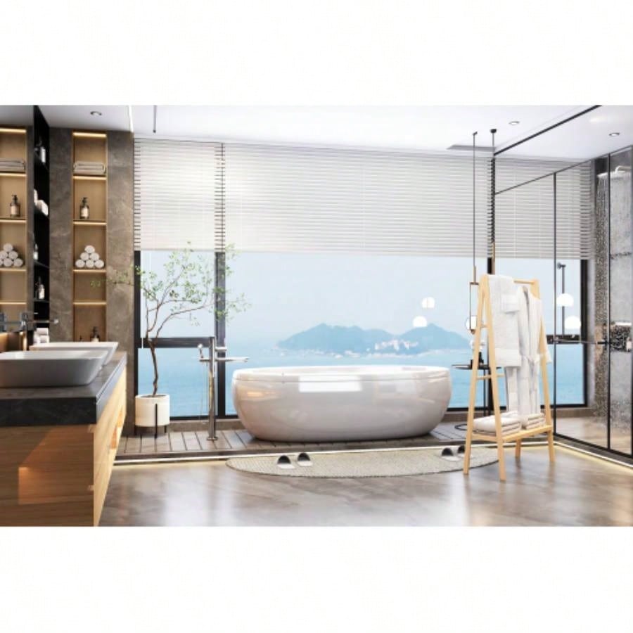 Ladder Towel Rack with Storage Shelf