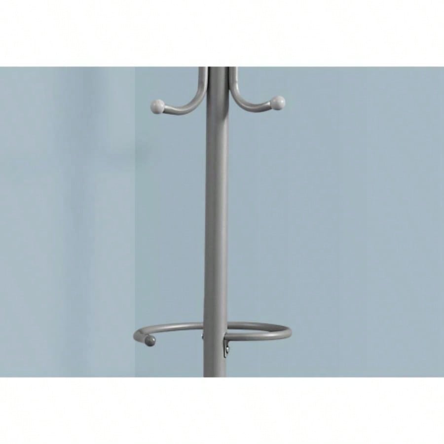 Coat Rack, Hall Tree, Standing, Hanging Bar, 6 Hooks, Entryway, 68h, Bedroom, Metal, Contemporary, Modern
