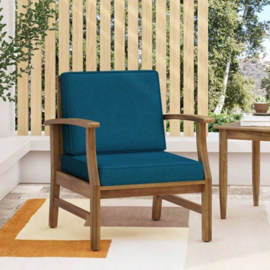 Small Club Chair for Bedrooms - Cream Cushions