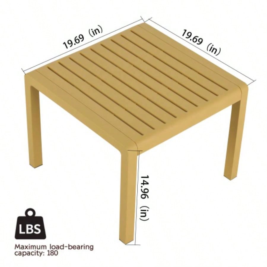 2 - Piece Indoor/Outdoor Furniture set 1 Chairs 1 Coffee Tables Waterproof PP Material - Easy Assembly Patio Conversation Set