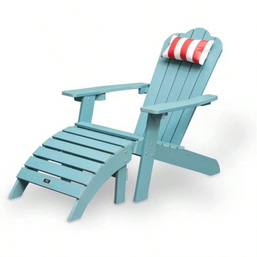 TALE Adirondack Chair Backyard Furniture Painted Pillow Red Ban on