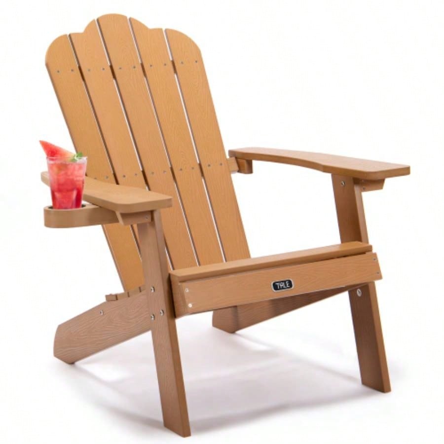 TALE Adirondack Chair Backyard Furniture Painted Pillow Red Ban on