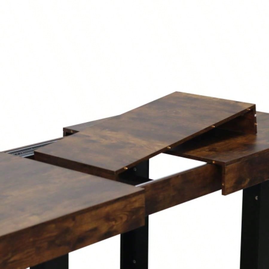 Extendable Dining Room Table 6 8 10, Modern Farmhouse Wooden Kitchen Expanding Table, Long Large Expandable Dining Room Conference Table