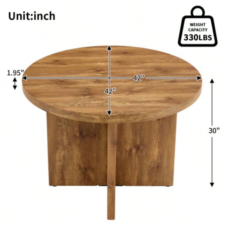 Round Dining Table 4 - 6, 42 Inch Modern Kitchen Table Small Dinner Table MDF Kitchen Dinning Table Cafe Restaurant Wine Bar Home Office Conference