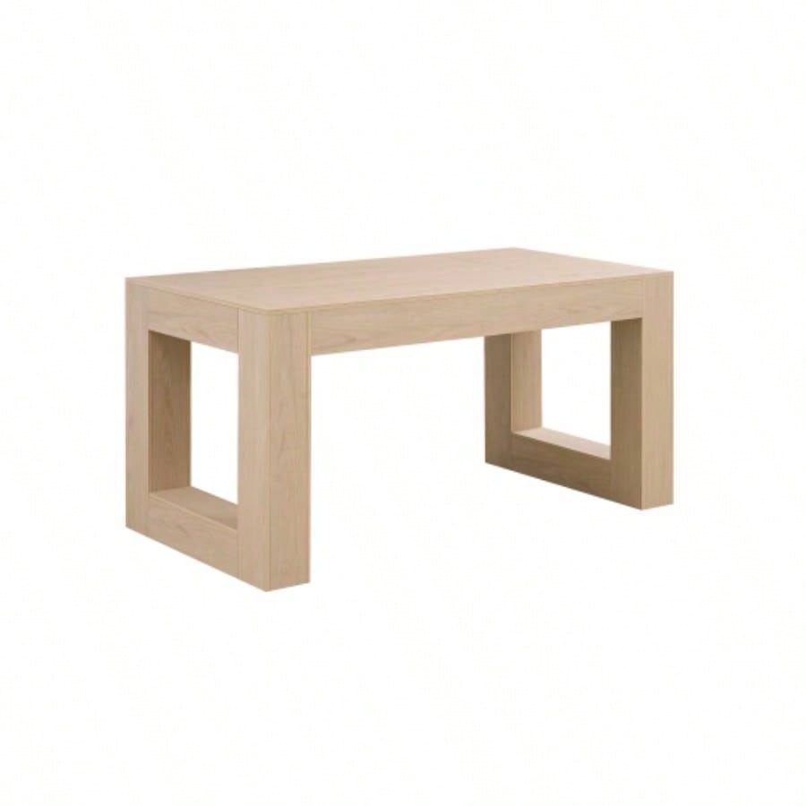 Farmhouse Kitchen Dining Table 4 - 6 People, Rectangular Dining Table Dining Room, Living Room, Kitchen with Sturdy Wood Farmhouse Full MDF Trim, Easy Assembly