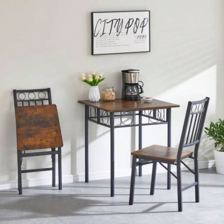 Kitchen Dining Room Table, Iron Wood Square Table Kitchen Dining Room Furniture