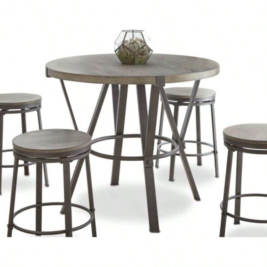 Portland - Round Counter Table - Dark Gray
