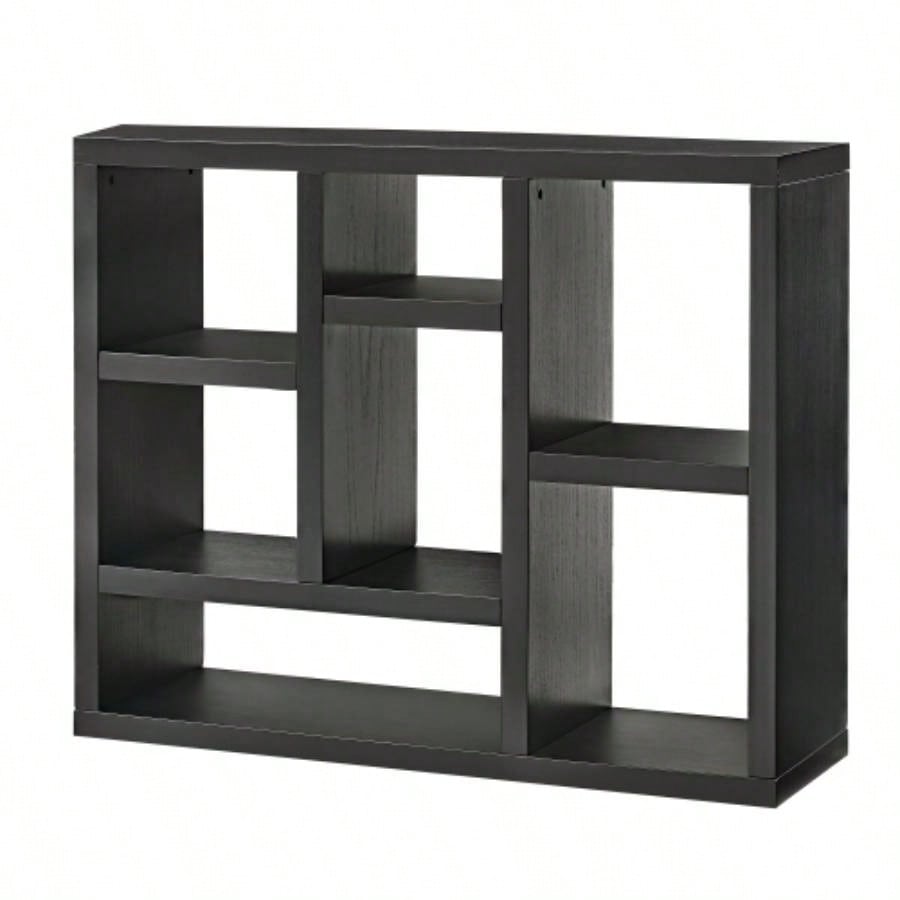 Open Wooden Open Shelf Bookcase, Freestanding Display Storage Cabinet with Cube Storage Spaces, Floor Standing Bookshelf, Entryway, Living Room Storage Cabinet