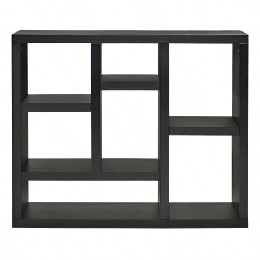 Open Wooden Open Shelf Bookcase, Freestanding Display Storage Cabinet with Cube Storage Spaces, Floor Standing Bookshelf, Entryway, Living Room Storage Cabinet