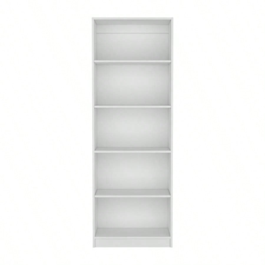 Vinton 4 - Tier Bookcase with Modern Storage Books and Decor, White