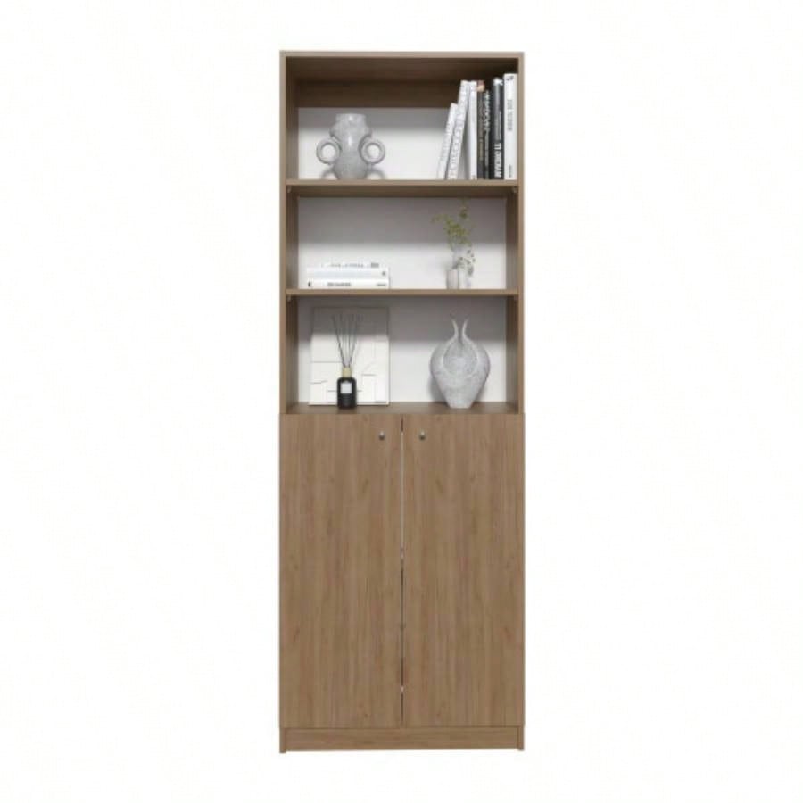 2 - Door Bookcase with Upper Shelves