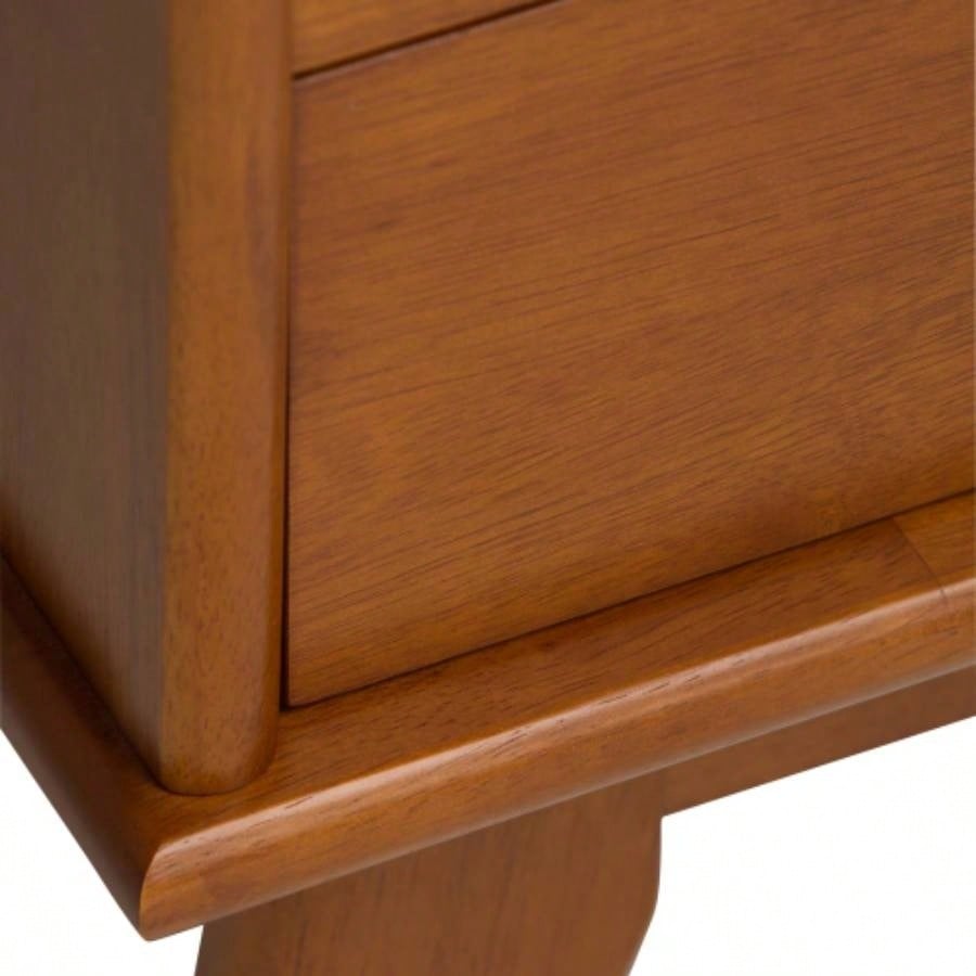 Draper - Mid Wide Bookcase and Storage Unit - Teak Brown