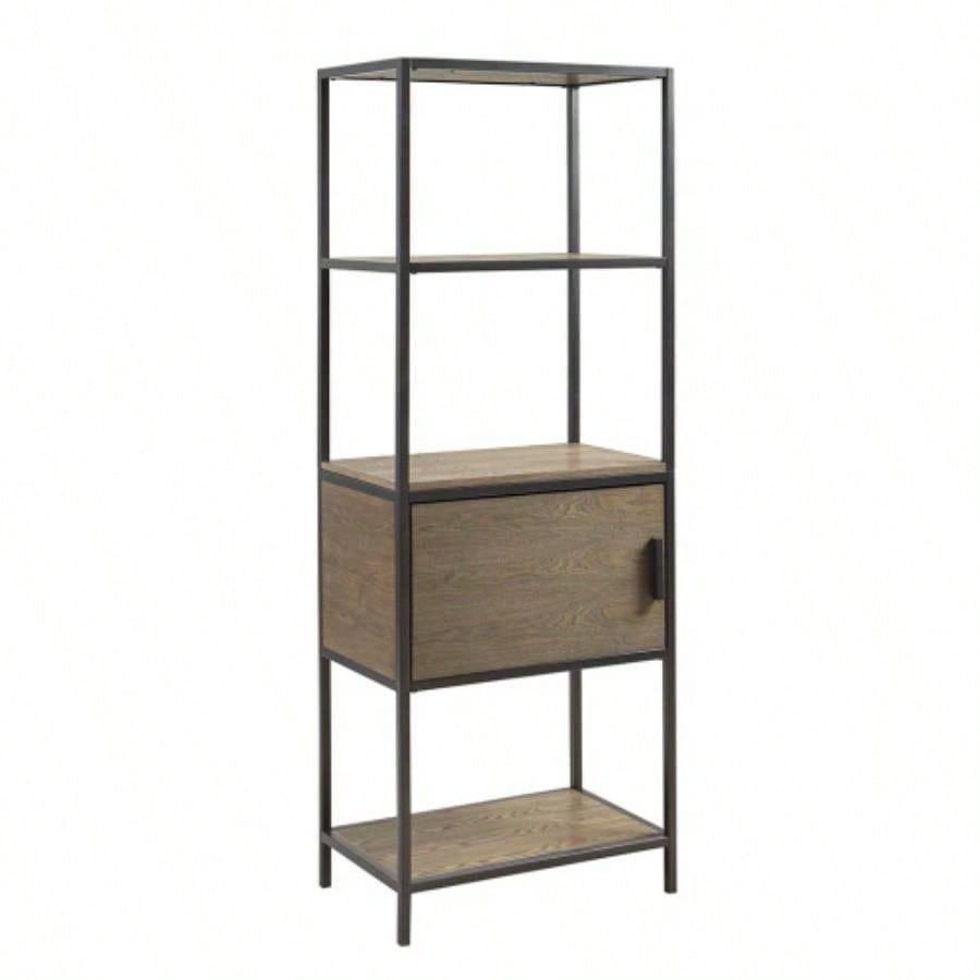 3 - Shelf Bookcase with Storage Cabinet