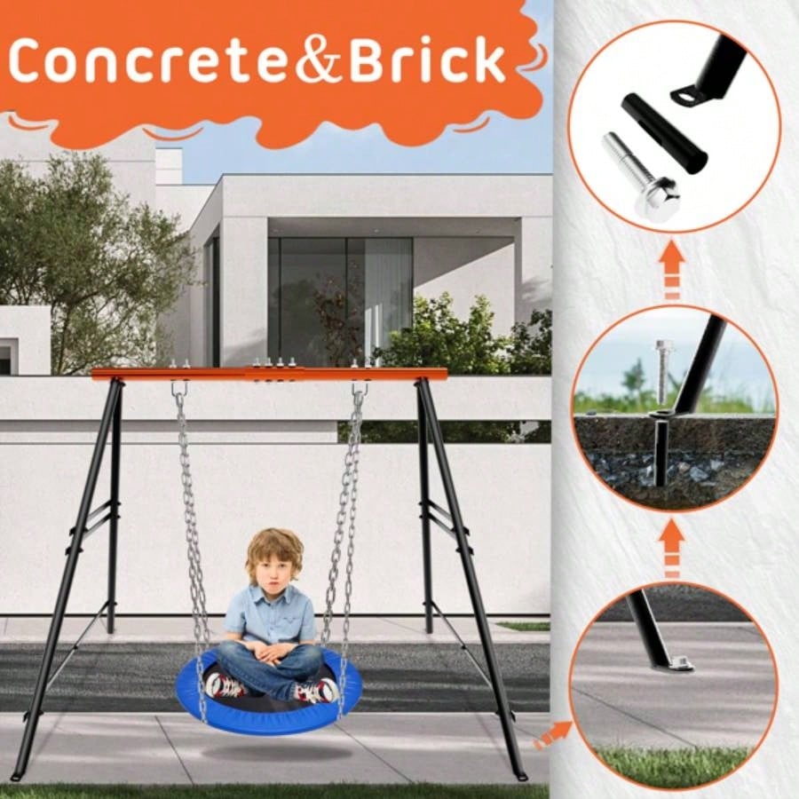 Swing Sets Backyard, Outdoor Porch Swing Frame, Hammock Chair Stand Only, Load 550Lbs A - Frame Swing Stand, Swing Set Patio, Playground, Park, Swing not Include