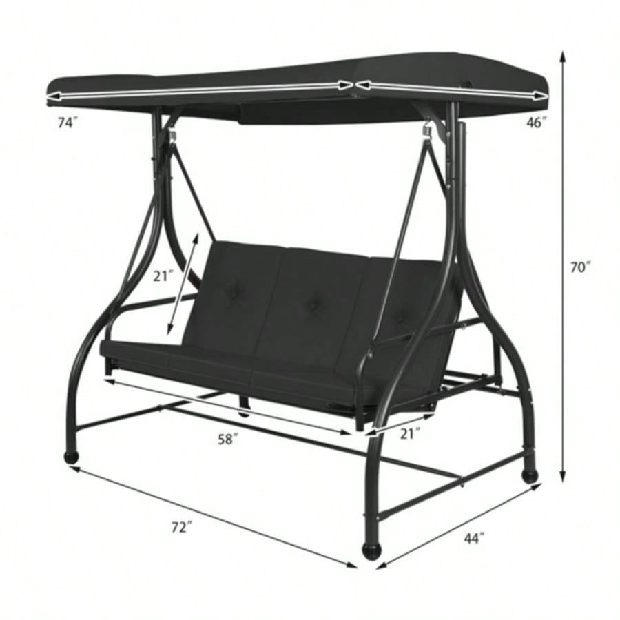 3 - Swing Chairs Convertible Swing Hammock Bed