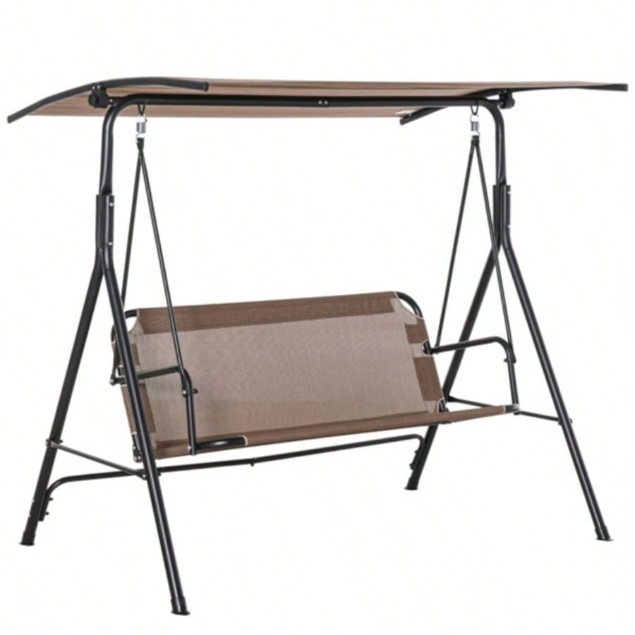 2 - Outdoor Patio Swing Chair - Brown Prohibited by