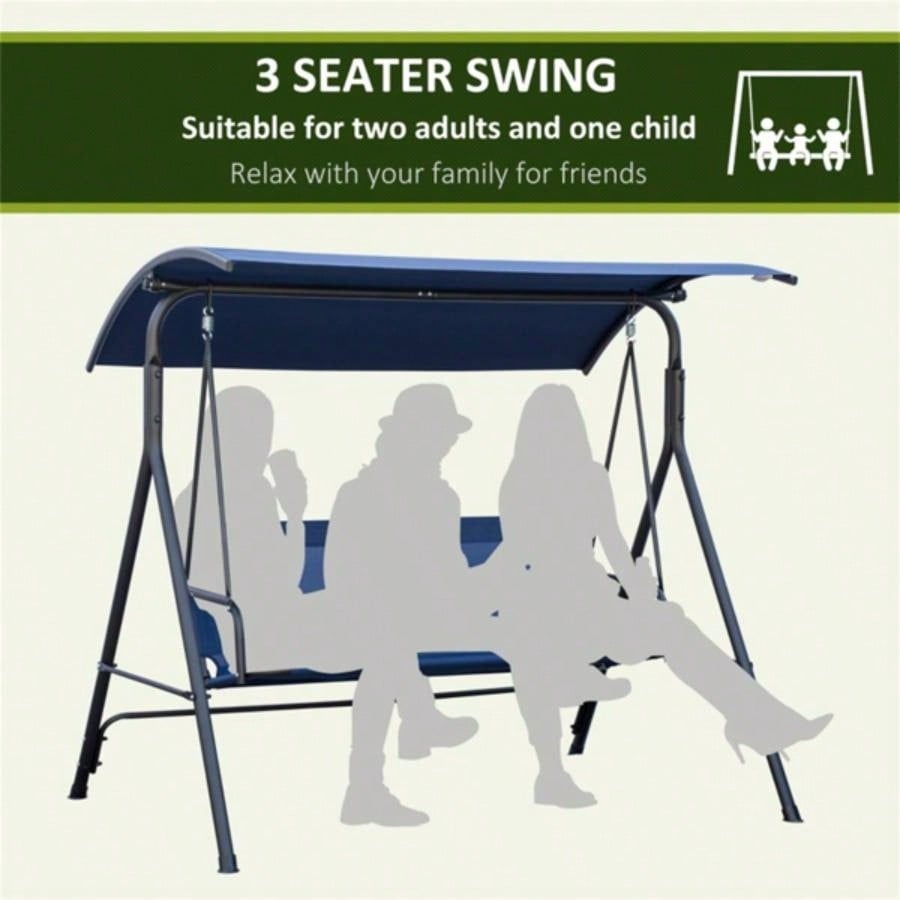 3 - Outdoor Patio Swing Chair - Dark Blue Prohibited by