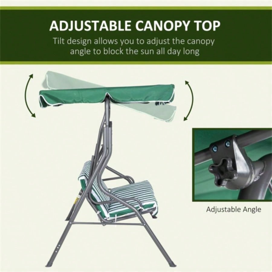 3 - Outdoor Porch Swing - Green Prohibited by