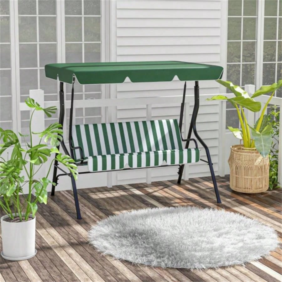 3 - Outdoor Porch Swing - Green Prohibited by
