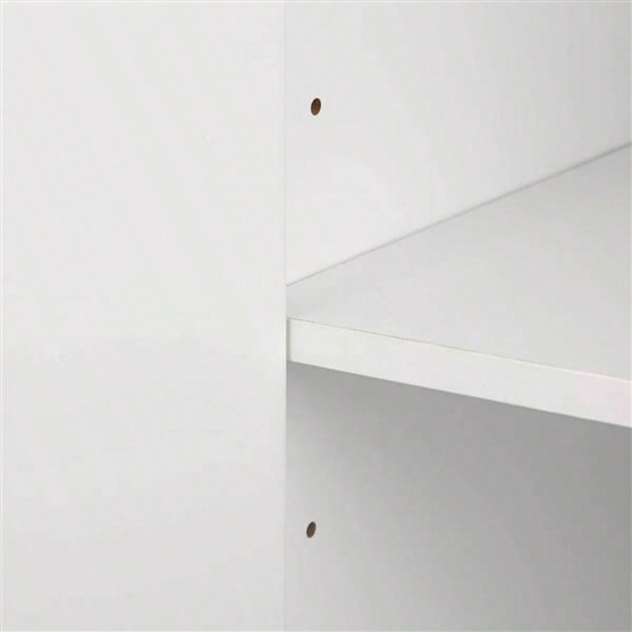 Modern sideboard with Four Doors, Metal handles and Adjustable Shelves Kitchen Cabinet White