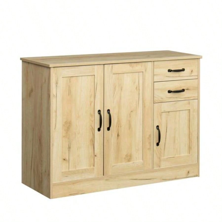 Modern Wood Buffet Sideboard with 2 doors1 Storage and 2drawers - Entryway Serving Storage Cabinet Doors - Dining Room Console, 43.3 Inch, Oak