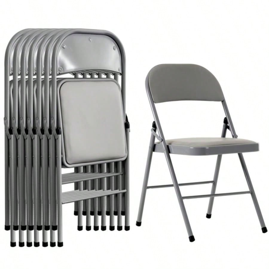 Same code525297684pcs Elegant Foldable Iron PVC Chairs Convention Exhibition Gray