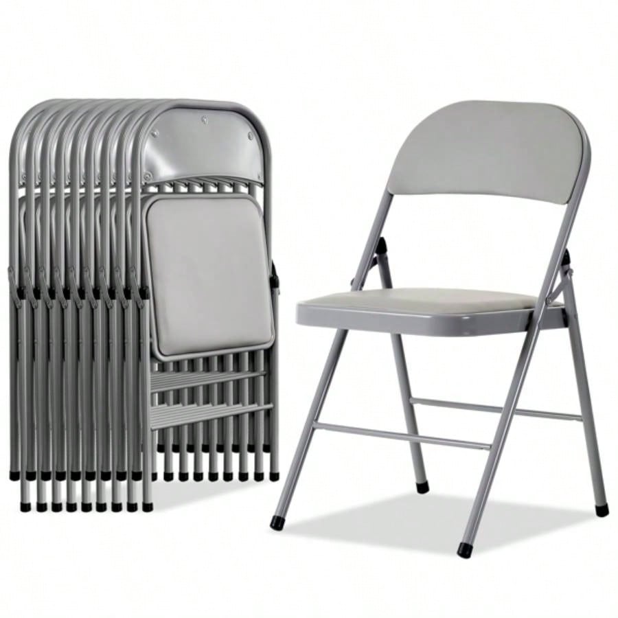 Same code525297684pcs Elegant Foldable Iron PVC Chairs Convention Exhibition Gray