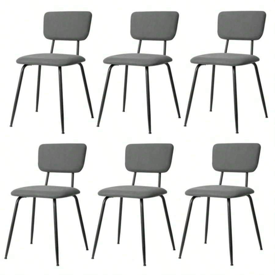 Set of 6 Modern Padded Dining Chairs Kitchen Bar Office Chair,