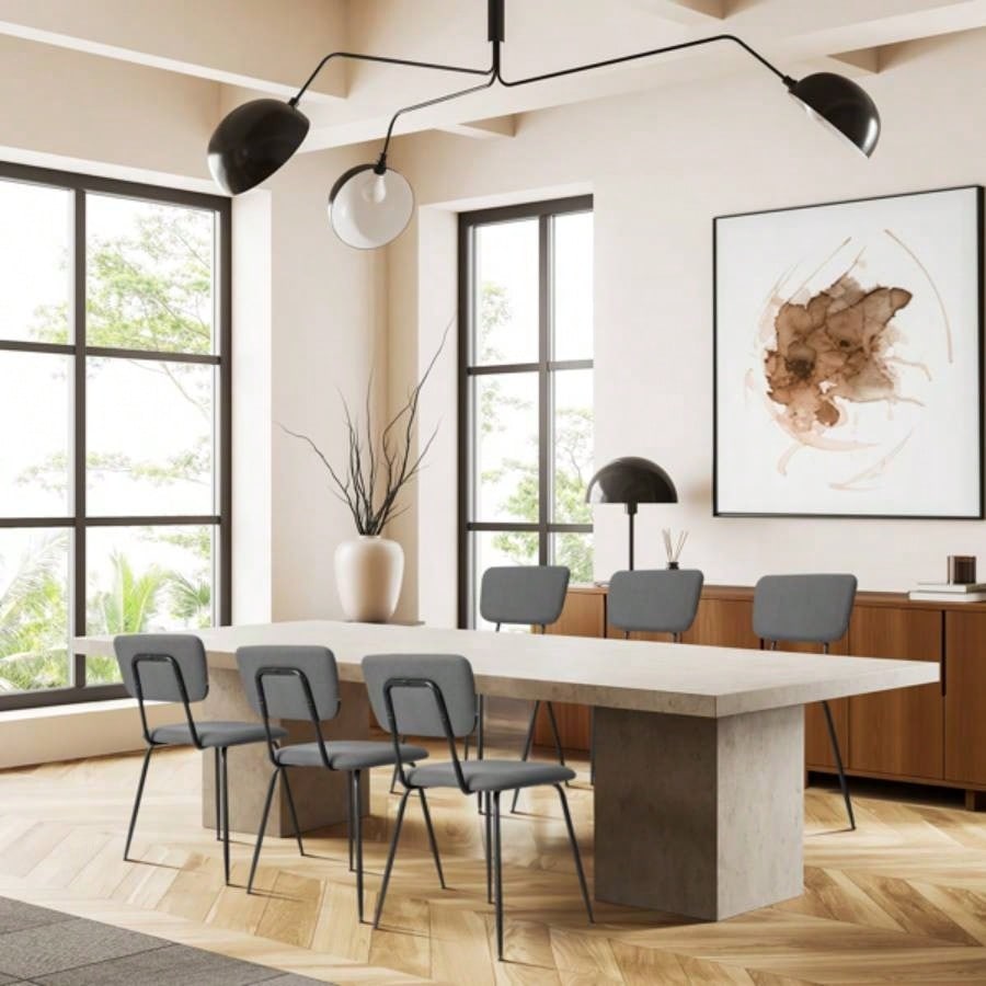 Set of 6 Modern Padded Dining Chairs Kitchen Bar Office Chair,