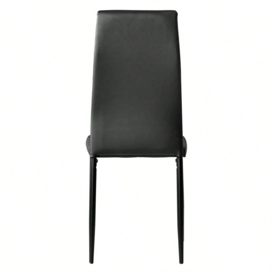 6pcs Elegant Assembled Stripping Texture High Backrest Dining Chairs Black code: BSTWCEZKMG